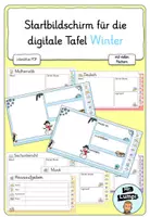 Vorschau - Präsentationen/Tafelbilder - interaktiver Startbildschirm digitale Tafel Winter - Deckblatt