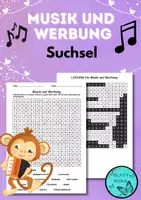 Vorschau - Arbeitsblätter - Suchsel Musik und Werbung - Deckblatt