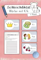 Vorschau - Arbeitsblätter - Schleichdiktat - Wörter mit K/k (1.Klasse) - Deckblatt