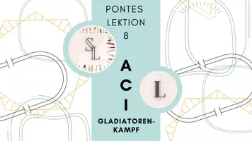 Vorschau - Stundenentwürfe - Vertiefung AcI, Gladiatorenkampf, differenziert - Pontes Lektion 8 - Deckblatt