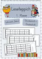 Vorschau - Arbeitsblätter - Leseteppich zum Zebralehrwerk (1. Klasse) - Deckblatt
