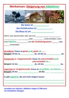Vorschau - Arbeitsblätter - Adjektive steigern (Merkwissen mit Arbeitsblatt) - Seite 1
