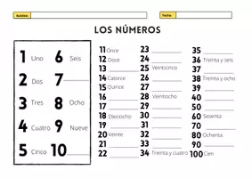 Vorschau - Arbeitsblätter - Materialpaket: Los números del 1-90 millones Merkblatt, Spiele, Arbeitsblätter - Seite 3