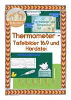 Vorschau - Präsentationen/Tafelbilder - Tafelbilder Thermometer /Temperatur - Deckblatt