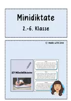 Vorschau - Arbeitsblätter - 27 Minidiktate für die Klassen 2-6 - Deckblatt