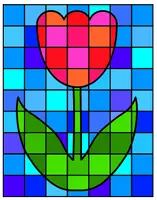 Vorschau - Mal- und Bastelvorlagen - Tulpen Kunstidee Farben mischen Frühling - Seite 2