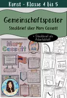 Vorschau - Arbeitsblätter - Steckbrief als Gemeinschaftsbild / kooperatives Poster über Mary Cassatt - Deckblatt