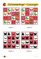 Vorschau - Arbeitsblätter - Bild-Sudokus Frühling: Schmetterlinge und Blumen - Seite 2