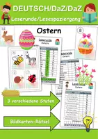 Vorschau - Arbeitsblätter - Lesespaziergang Ostern - Leserunde Klasse 1 und 2 - Deckblatt