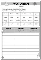Vorschau - Arbeitsblätter - Wortarten: Winter (Nomen, Verben, Adjektive) - Seite 3