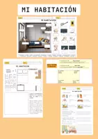 Vorschau - Arbeitsblätter - Mi habitación y las preposiciones. Mein Zimmer - Deckblatt