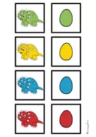 Vorschau - Spiele - Lernspiel zur visuellen Wahrnehmung und Merkfähigkeit (Dinosaurier) - Seite 2