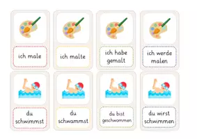 Vorschau - Spiele - Verben Zeitformen Quartett - Seite 1