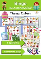Vorschau - Arbeitsblätter - Wortschatz Bingo - Ostern (Klasse 1 und 2) - Deckblatt