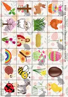 Vorschau - Arbeitsblätter - Vokabelbilder Ostern - Bilder zum ausschneiden (Klasse 1 und 2) - Seite 1