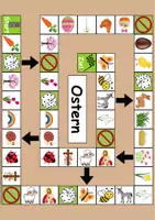 Vorschau - Arbeitsblätter - Brettspiel Ostern Wortschatzspiel Grundschule DaZ/DaF/Deutsch - Seite 1