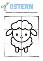 Vorschau - Arbeitsblätter - Ausschneiden und kleben Ostern - Wortschatz basteln Feinmotorik (Grundschule) - Seite 3