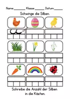 Vorschau - Arbeitsblätter - Ostern Silben/Wortschatz DaZ/DaF, deutsch - Seite 2