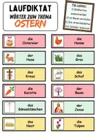 Vorschau - Unterrichtsreihen - Laufdiktat / Schleichdiktat Ostern - DaZ/DaF, Deutsch (Diktat) - Seite 1