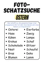 Vorschau - Unterrichtsreihen - GRATIS Foto-Schatzsuche Ostern - DaZ/DaF, Deutsch (Klassenspiel) - Seite 1