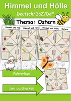 Vorschau - Arbeitsblätter - Himmel und Hölle Ostern - DaZ/DaF, Deutsch (flaten/basteln) - Deckblatt