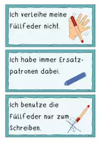 Vorschau - Fördermaterial/Inklusion - Füllfeder-Regeln - 10 Schilder für die Klasse - Seite 3