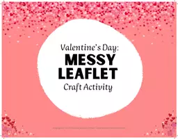 Vista previa - Hojas de trabajo - Valentine's Day Messy Leaflet: Craft Activity - Portada