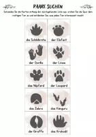 Vorschau - Bildkarten - Tierfußspuren Lernkarten | Zoo, Wald & Bauernhof Tiere für Kindergarten & Vorschule - Seite 2