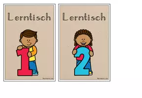 Vorschau - Stationenlernen - Stationsschilder Kinder mit Ziffern | Classroom Management - Seite 3