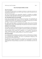Vorschau - Stundenentwürfe - Informationen und Bewegung - Einführung in die Psychologie - Seite 1