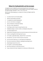 Vorschau - Arbeitsblätter - Rätsel(1) Radioaktivität und Kernenergie - Deckblatt