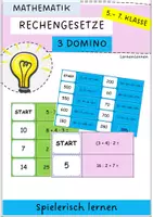 Vorschau - Spiele - Rechengesetze: Domino - Deckblatt
