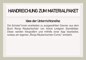Vorschau - Stundenentwürfe - Materialpaket zum Buchprojekt Ronja Räubertochter - Seite 1