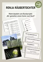 Vorschau - Stundenentwürfe - Materialpaket zum Buchprojekt Ronja Räubertochter - Deckblatt