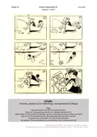 Vorschau - Arbeitsblätter - Klassenarbeit: Erzählen nach vorgegebener Bilderfolge (Erich Ohser: "Vater und Sohn") - Hilfestellungen für Textproduktion - mit Erwartungshorizont - Deckblatt