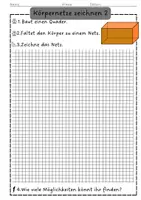 Vorschau - Arbeitsblätter - Körpernetze zeichnen - Stationenlernen - Seite 2