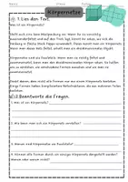 Vorschau - Arbeitsblätter - Körpernetze- Was ist das? - Seite 1