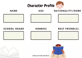 Προεπισκόπηση - Φύλλα εργασίας - Character Profile-making template for Storytelling - Εξώφυλλο