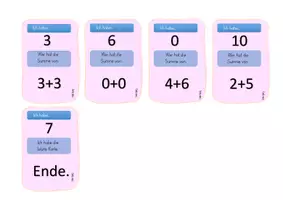 Vorschau - Spiele - Lesespiel Ich habe, wer hat Zahlenraum 10 Addition - Seite 1
