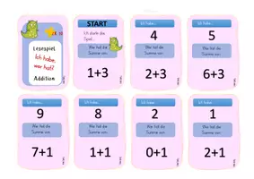 Vorschau - Spiele - Lesespiel Ich habe, wer hat Zahlenraum 10 Addition - Seite 2