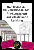 Vorschau - Stundenentwürfe - Doppelstunde zur elektrischen Leistung und Wirkungsgrad - Deckblatt