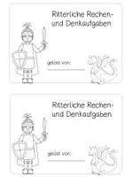 Vorschau - Arbeitsblätter - Ritterliche Matherätsel Knobelheft - Seite 1