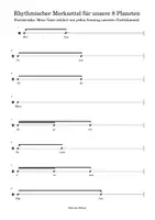 Vorschau - Arbeitsblätter - Rhythmischer Merkzettel für unsere 8 Planeten (PDF) - Deckblatt