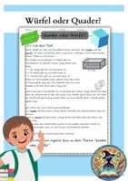 Vorschau - Arbeitsblätter - Geometrie - Quader oder Würfel? - Deckblatt