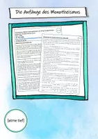 Vorschau - Arbeitsblätter - Arbeitsblatt, Lösungen und Notizen zu Monotheismus - Deckblatt