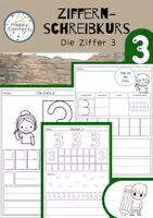 Vorschau - Arbeitsblätter - Ziffernschreibkurs zur Ziffer 3 - Deckblatt