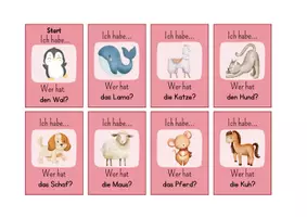 Vorschau - Spiele - Lesespiel: Ich habe - wer hat? Tiere - Deckblatt