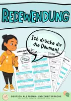 Vorschau - Arbeitsblätter - Redewendungen erklärt: Daumen drücken - DaF/DaZ ab A2+ - Deckblatt