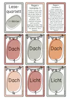 Vorschau - Spiele - Lese-Quartett mit ch-Wörtern - Seite 1