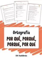 Aperçu - Préparation de séquence / Séquence complète - Orthographe en espagnol: Por qué, porqué, porque, por que - Page de couverture